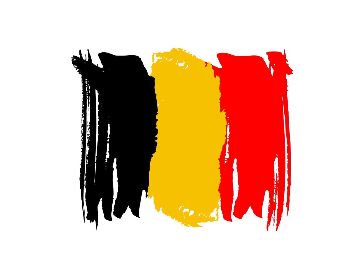 belgique europe pays drapeau vecteur arrière-plan icône aquarelle sec brosse encre texture illustration fête de l'indépendance célébration bannière