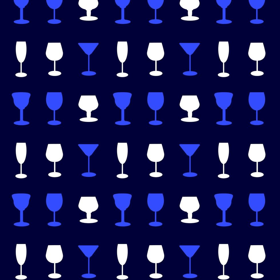 alcool vin verre modèle sans couture vecteur forme illustration impression bleue boisson fond simple forme serviette