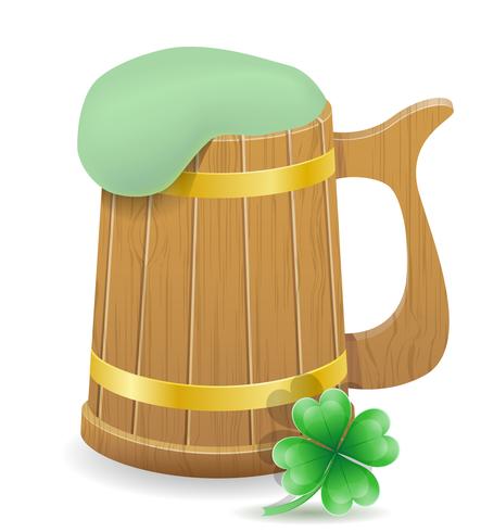 saint patrick jour bière chope vector illustration