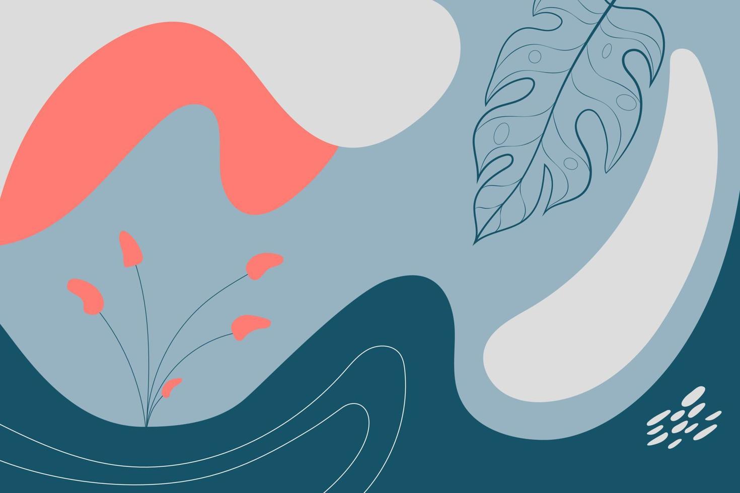 arrière-plans dessinés à la main doodle branché abstrait floral bannières créatif contemporain esthétique illustration papier peint à main levée fleur invitation couleurs pastel vecteur