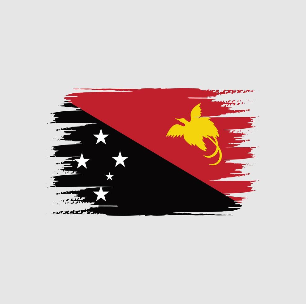 brosse drapeau papouasie-nouvelle-guinée vecteur