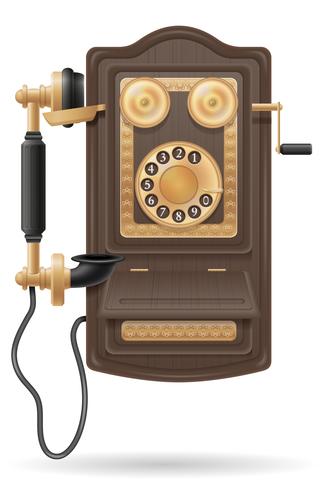 illustration vectorielle vieux téléphone icône rétro stock vecteur