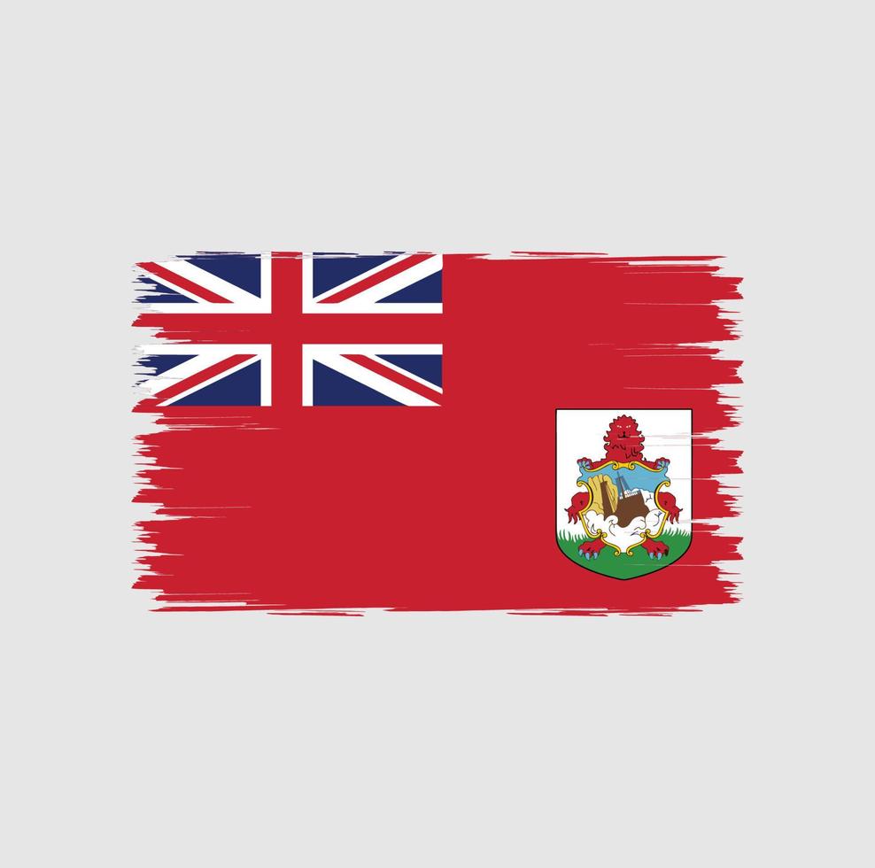 drapeau des bermudes avec vecteur de style pinceau