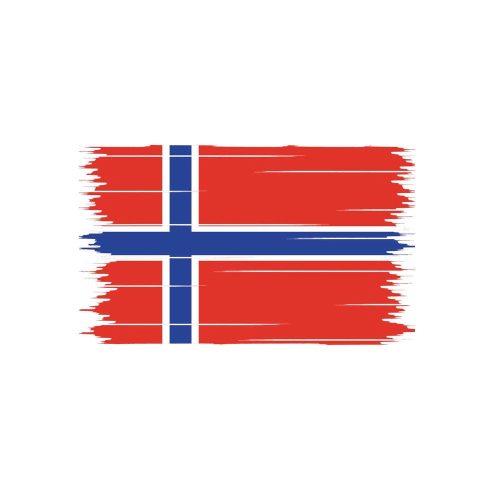 brosse drapeau norvège vecteur