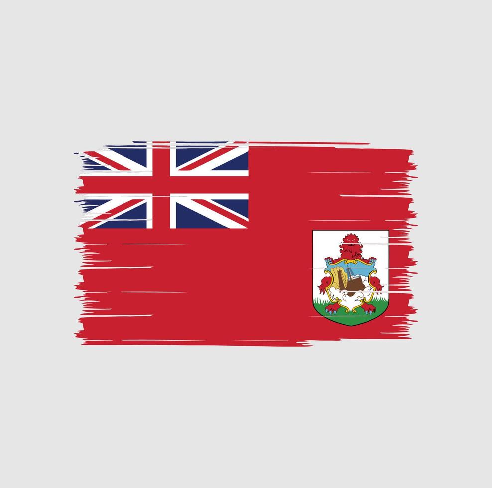pinceau drapeau des bermudes vecteur