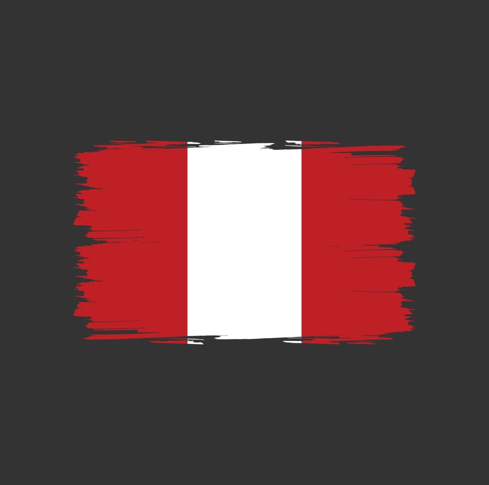 drapeau du pérou avec style pinceau aquarelle vecteur