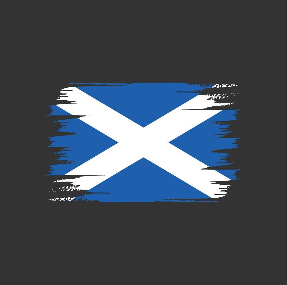 pinceau drapeau ecosse vecteur