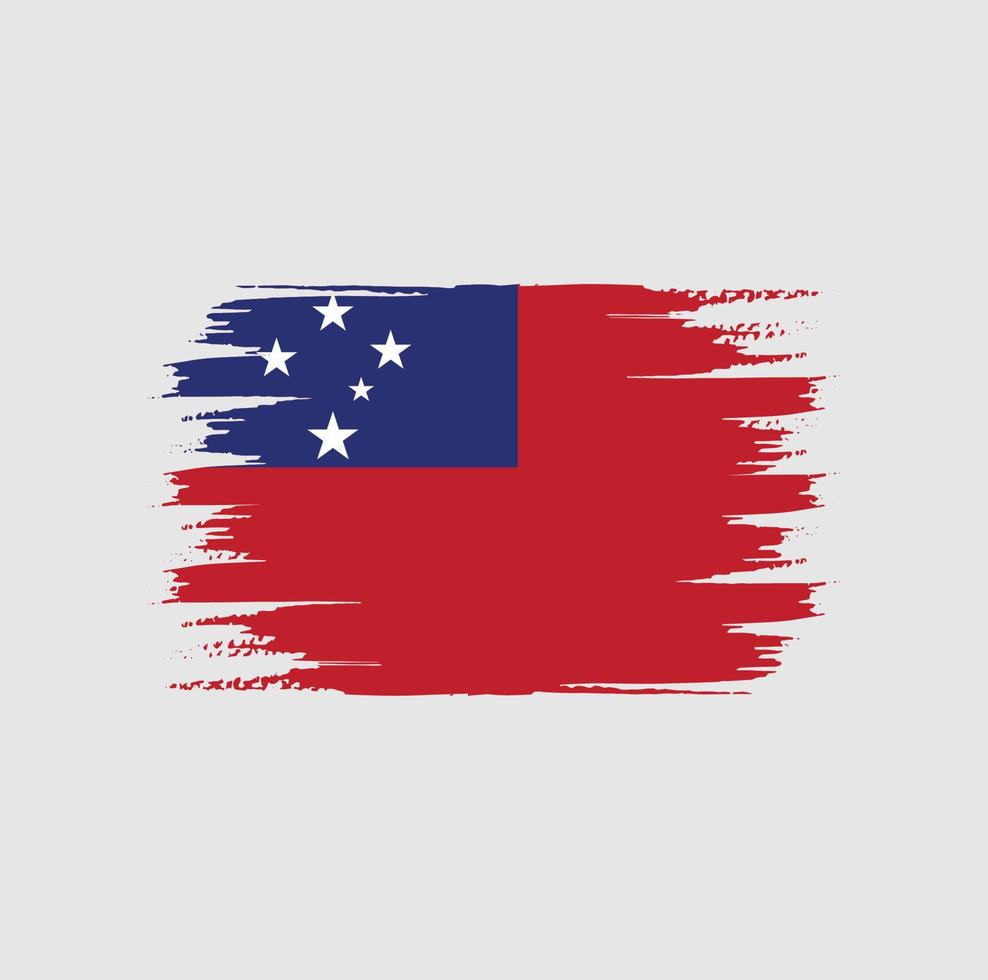 pinceau drapeau samoa vecteur