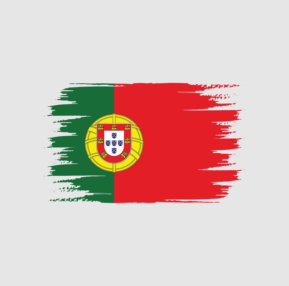 brosse drapeau du Portugal vecteur