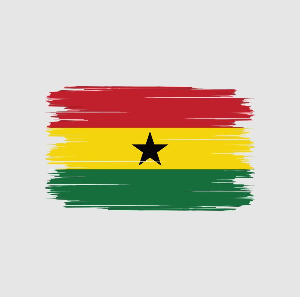 brosse drapeau du ghana vecteur