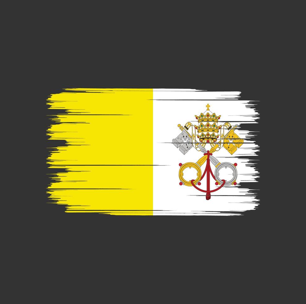 brosse drapeau vatican vecteur