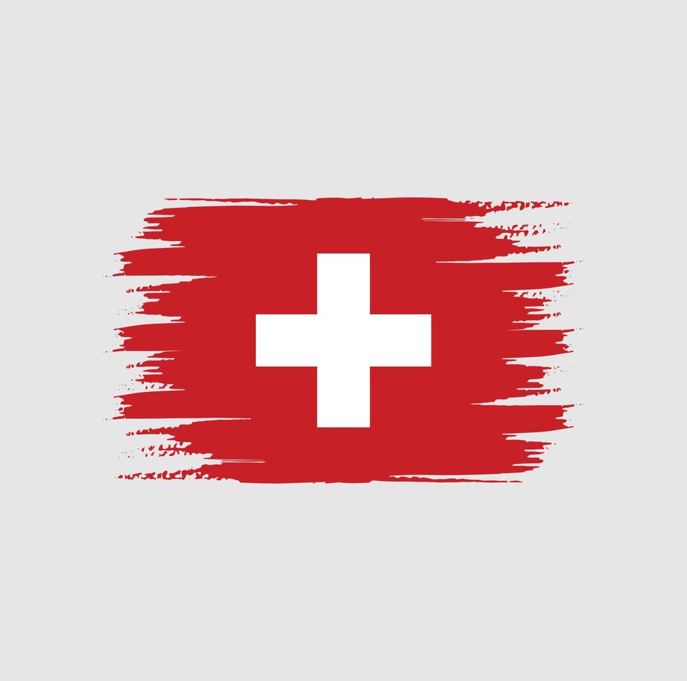 pinceau drapeau suisse vecteur