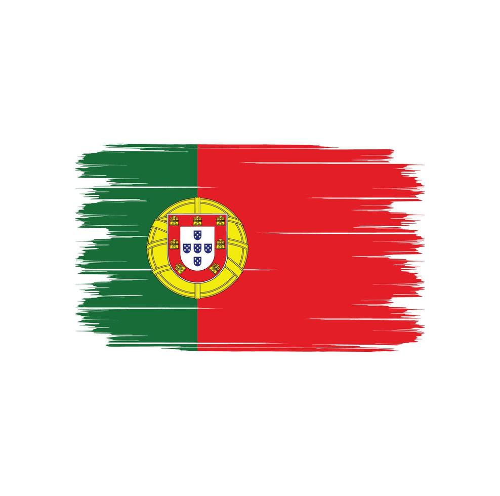 brosse drapeau du Portugal vecteur