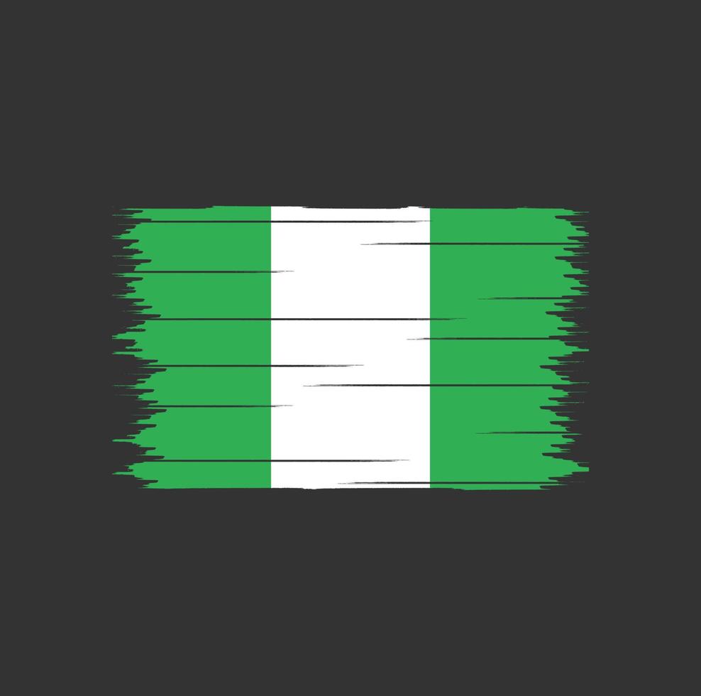 brosse drapeau du nigeria vecteur