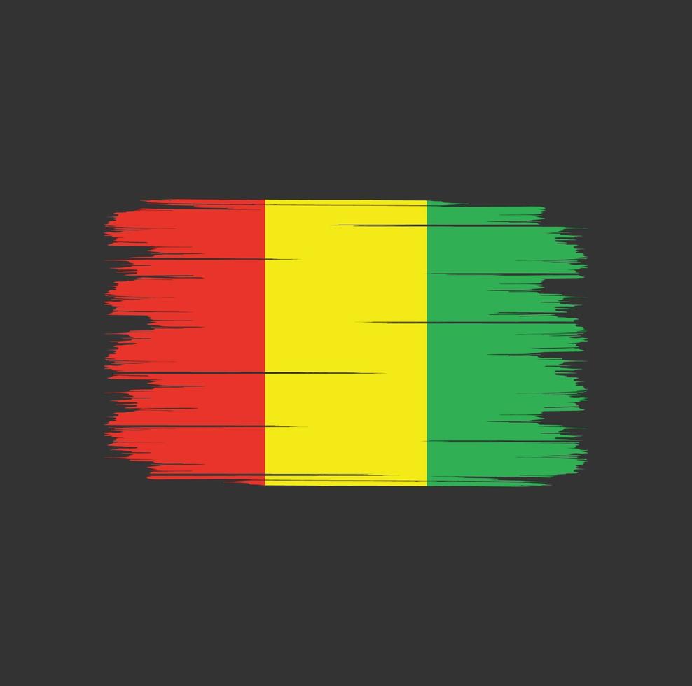 brosse drapeau de guinée vecteur