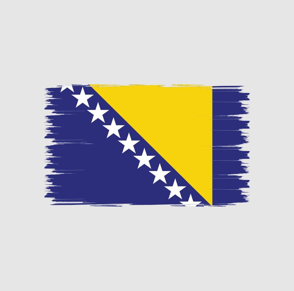 drapeau de bosnie avec vecteur de style pinceau aquarelle