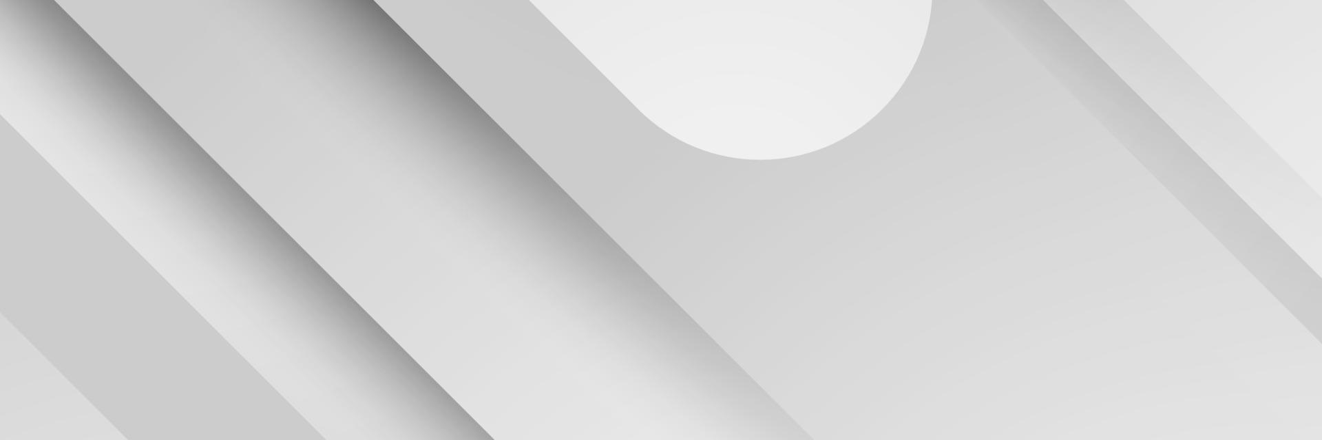 bannière abstrait géométrique blanc et gris couleur fond illustration vectorielle. vecteur