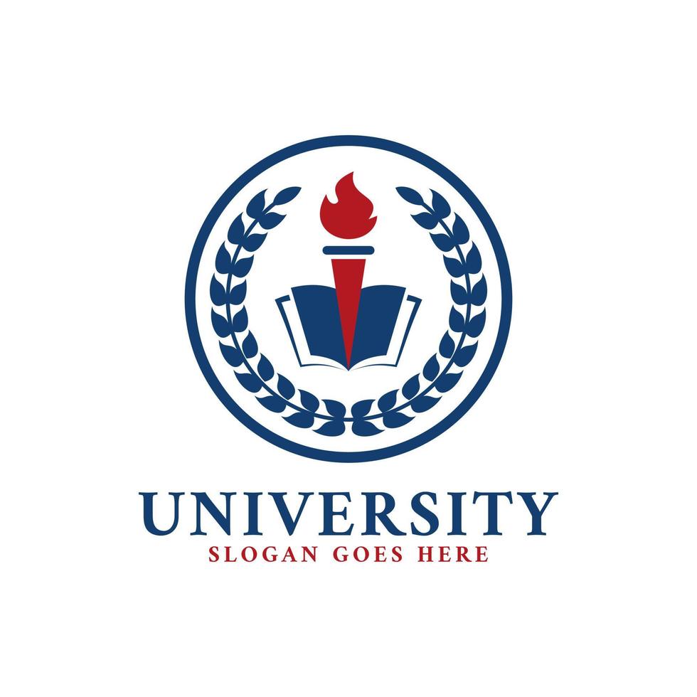 emblème du logo de l'éducation pour l'université, le collège, l'académie, le cours, les établissements d'enseignement, les organisations vecteur