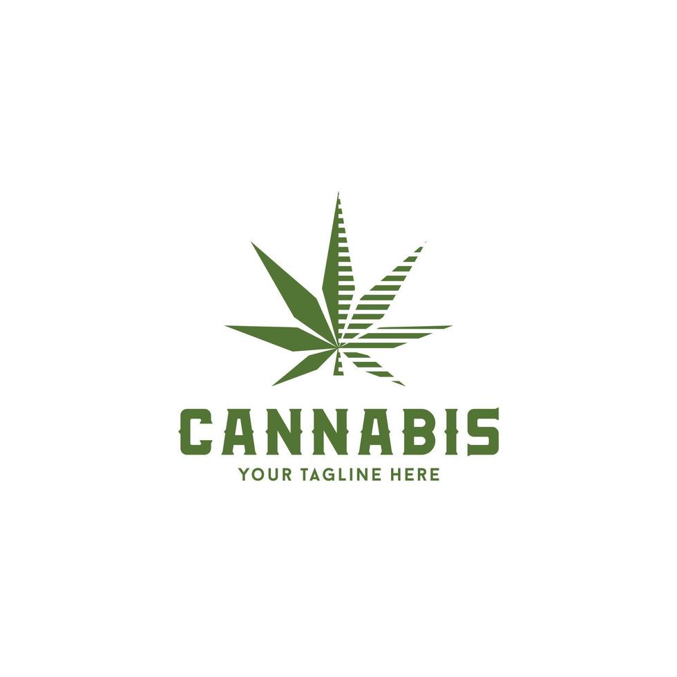 cannabis, marijuana cbd inspiration de conception de logo minimaliste vecteur