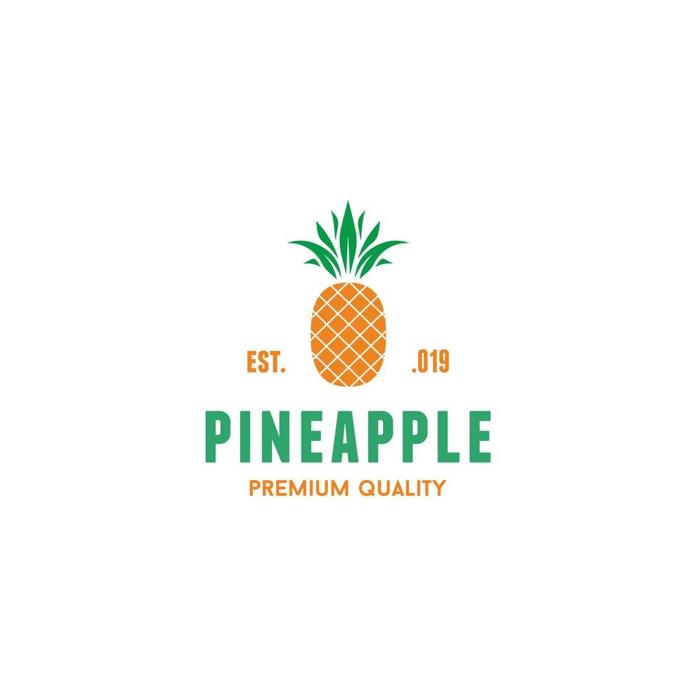 inspiration de vecteur de conception de logo minimaliste ananas