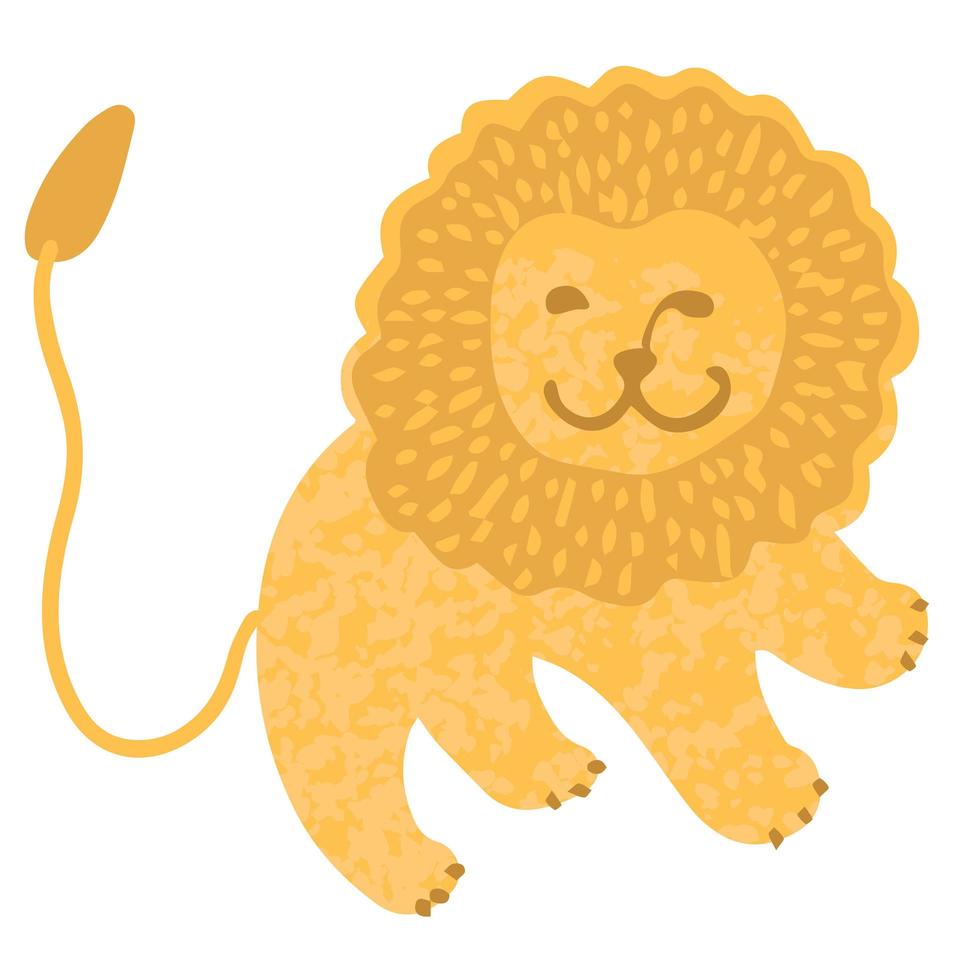 illustration colorée de lion vecteur