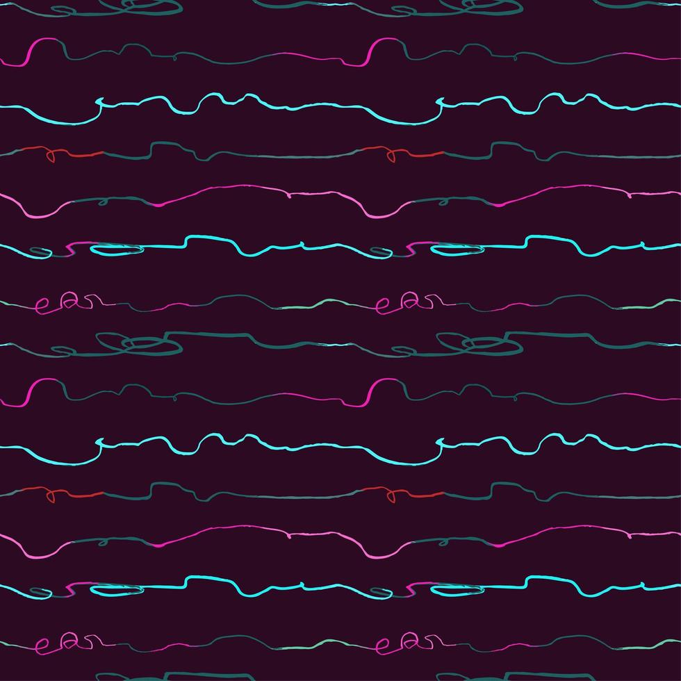 modèle sans couture avec lignes horizontales abstraites dessinées à la main, griffonnages vecteur