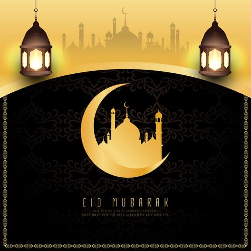 Abstrait Eid Mubarak design fond religieux vecteur