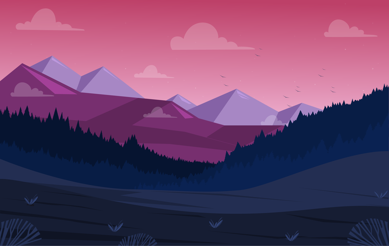 Illustration de paysage vectoriel