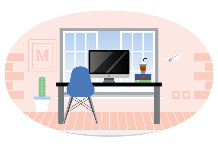 Vector Designer Room Illustration