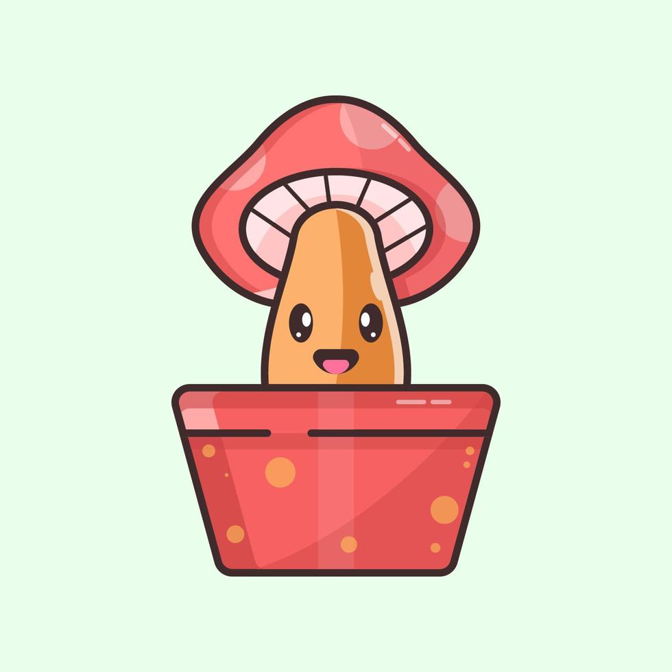 illustration de champignon mignon vecteur