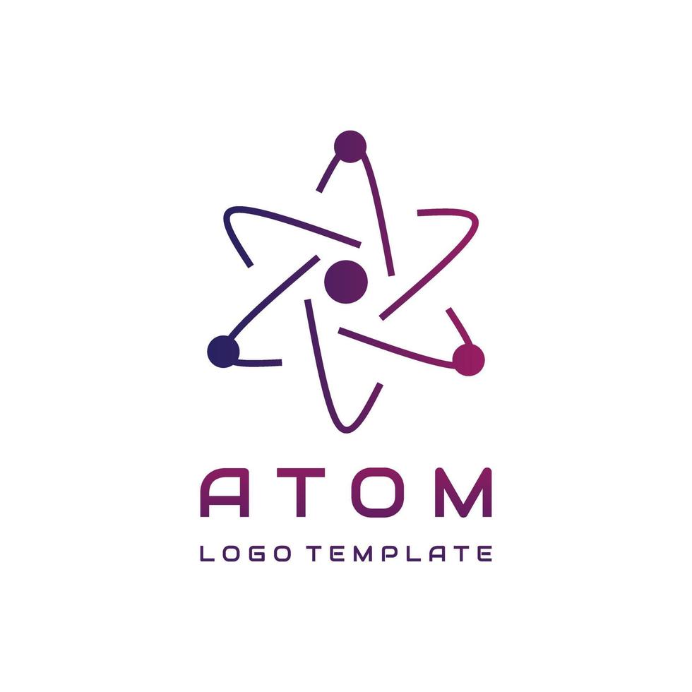 modèle de logo vectoriel atome moderne