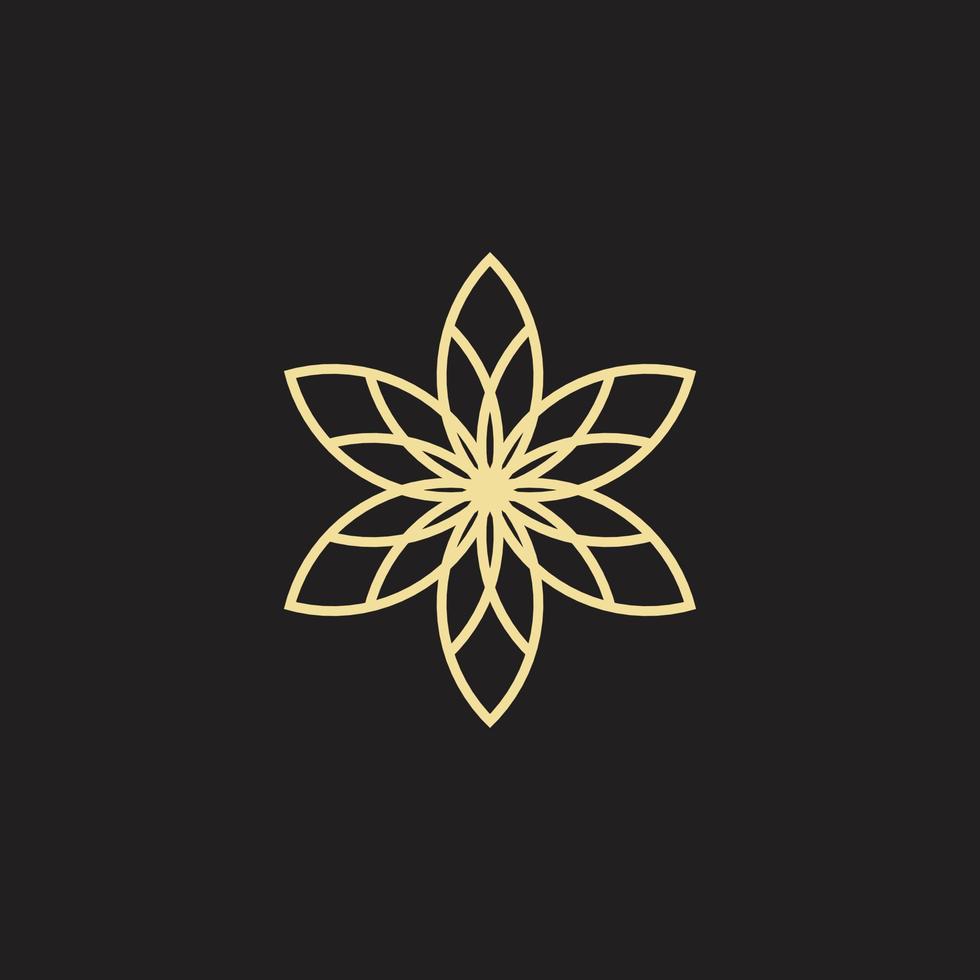 modèle de logo vectoriel fleur de luxe