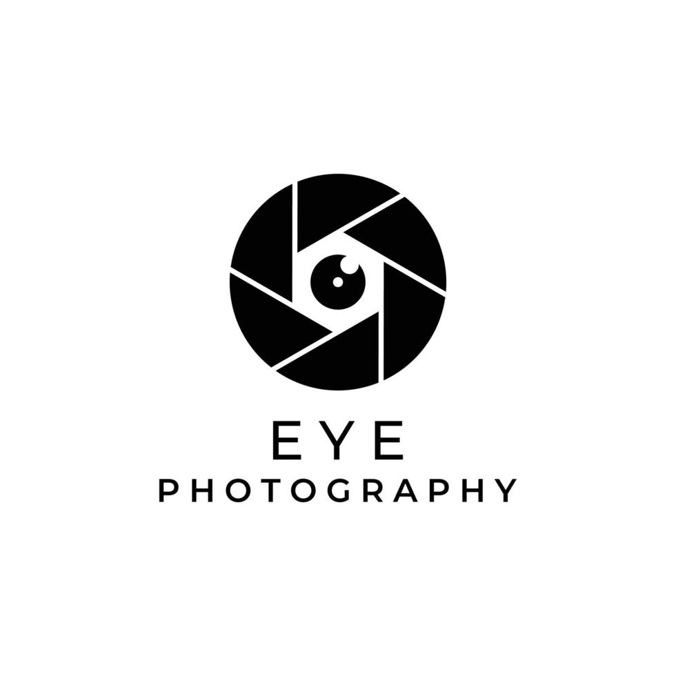 création de logo de caméra de photographie oculaire vecteur