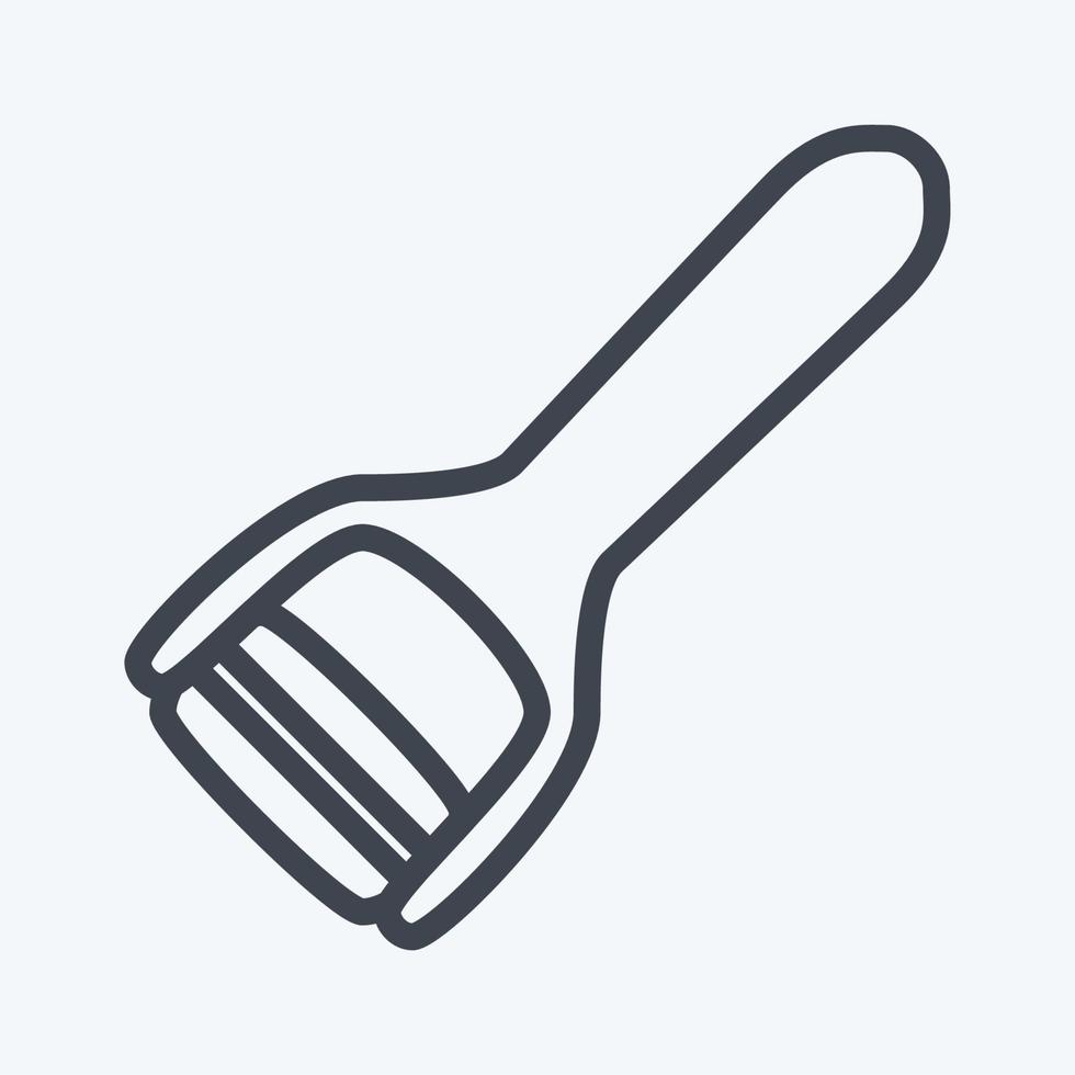 icône éplucheur - style de ligne - illustration simple, trait modifiable vecteur