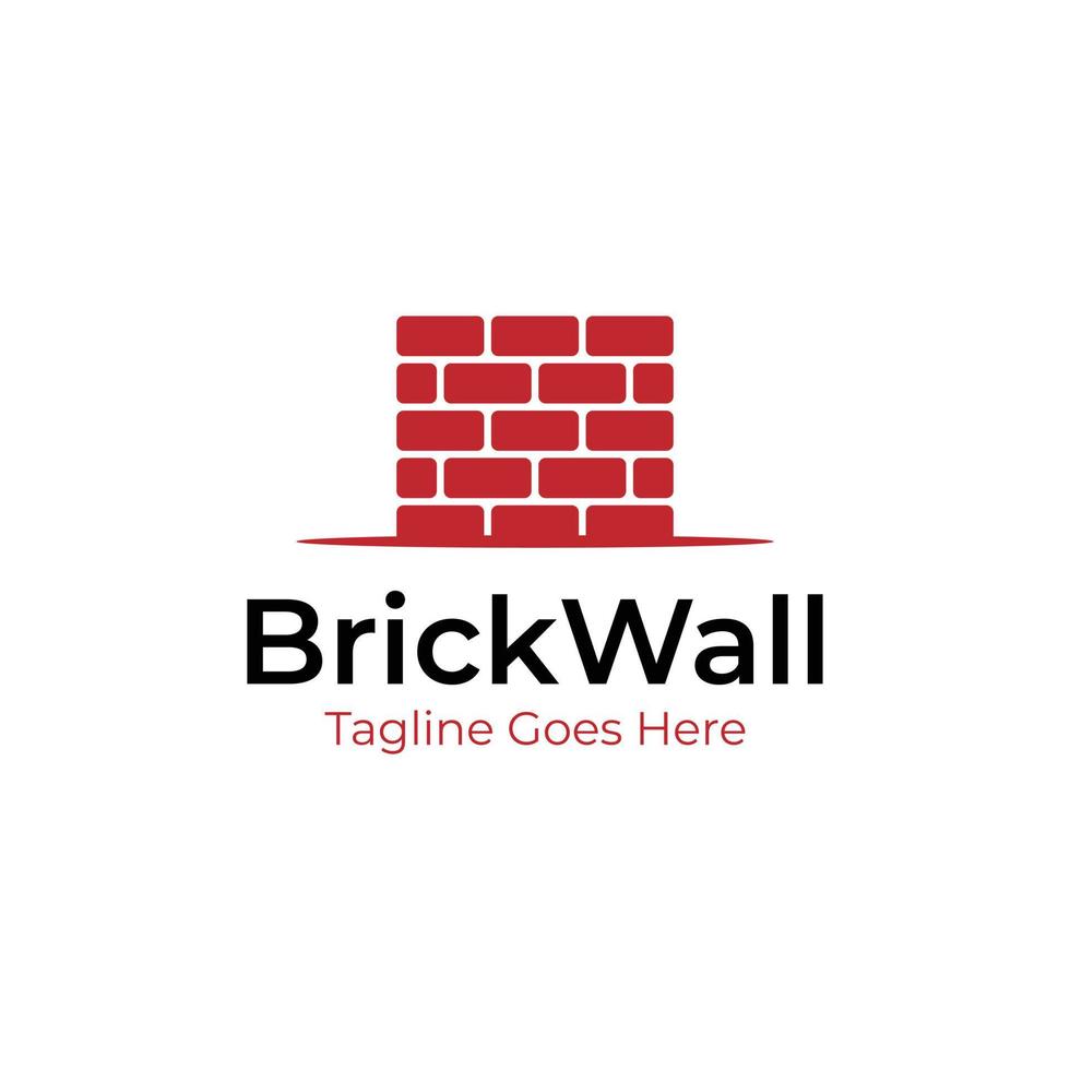 modèle de logo vectoriel de mur de briques
