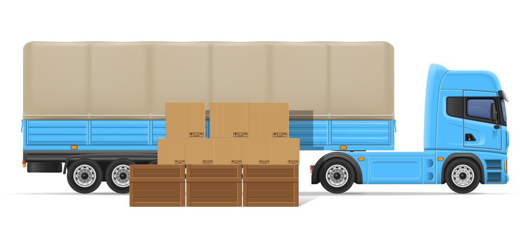 camion semi remorque pour le transport de marchandises concept illustration vectorielle vecteur