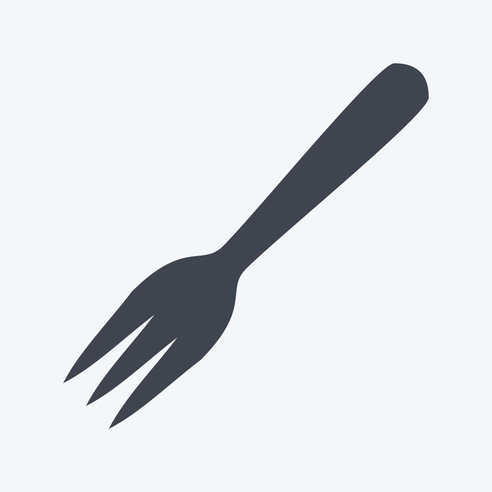 fourchette d'icônes - style glyphe - illustration simple, trait modifiable vecteur
