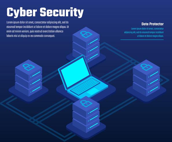 Illustration de la cybersécurité vecteur