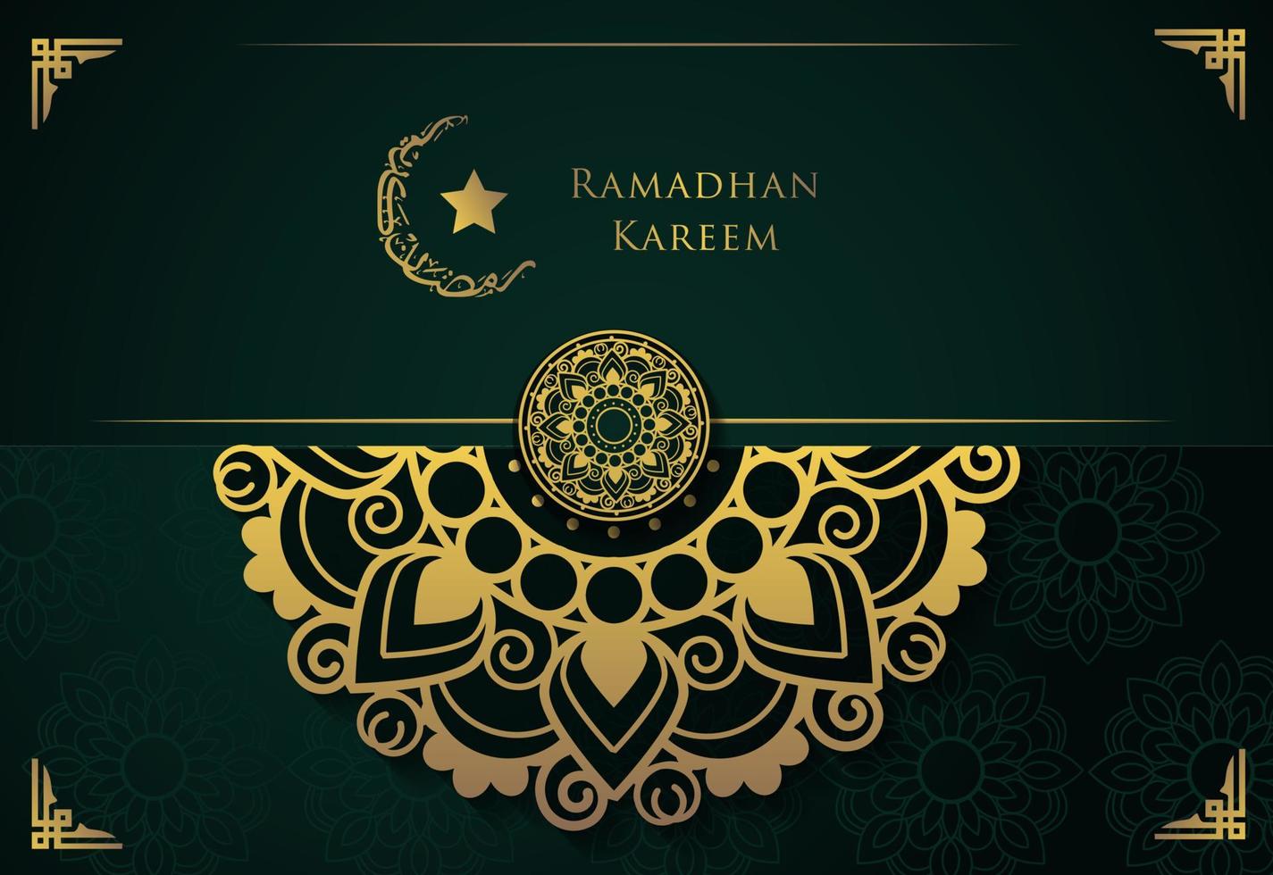 fond de ramadan islamique de luxe. illustration vectorielle vecteur