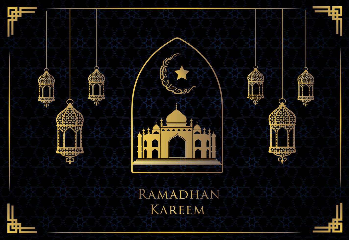 fond de ramadan islamique de luxe. illustration vectorielle vecteur