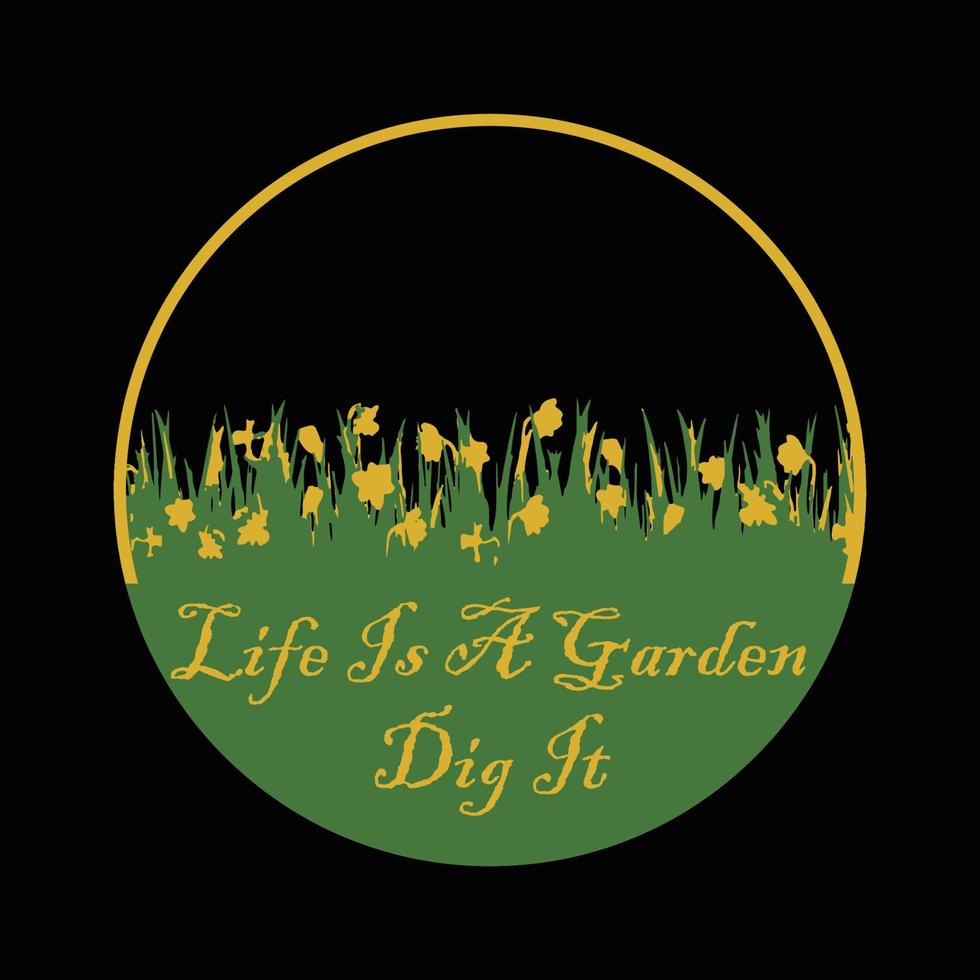 conception de t-shirt de jardinage vecteur