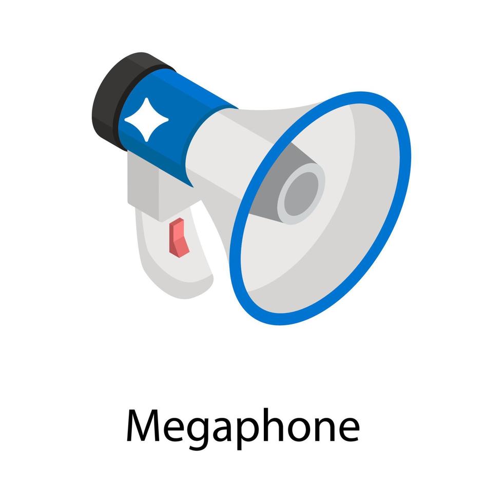 concepts de mégaphone à la mode vecteur