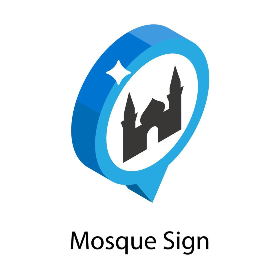 concepts de signe de mosquée vecteur