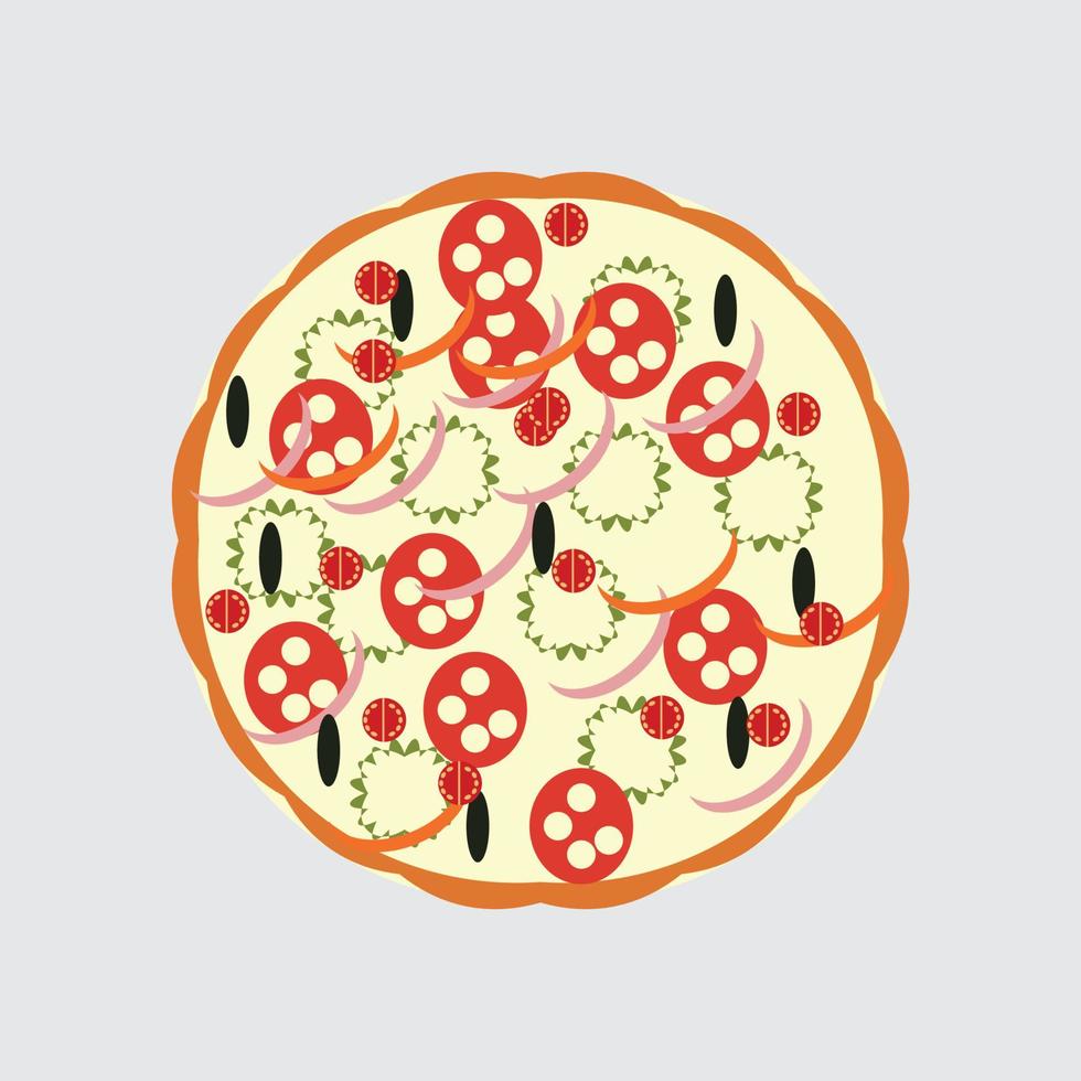 illustration vectorielle de pizza vecteur