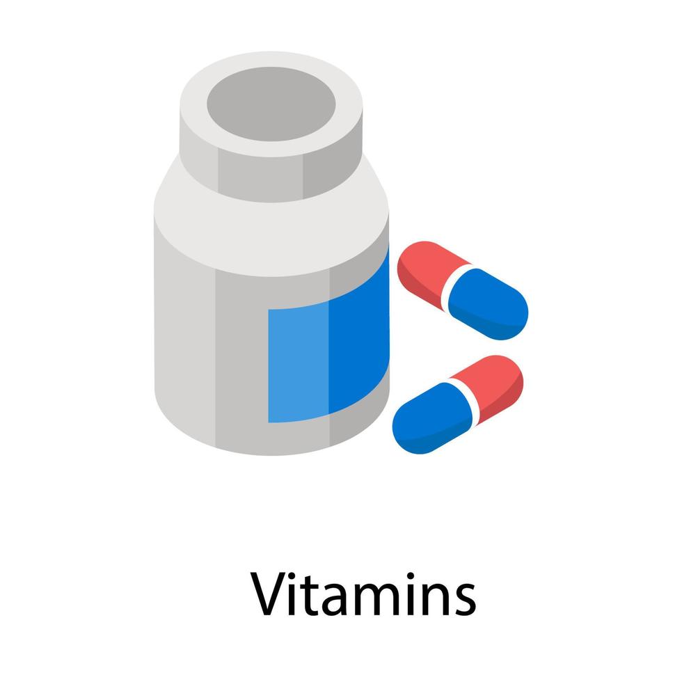 concepts de vitamines à la mode vecteur