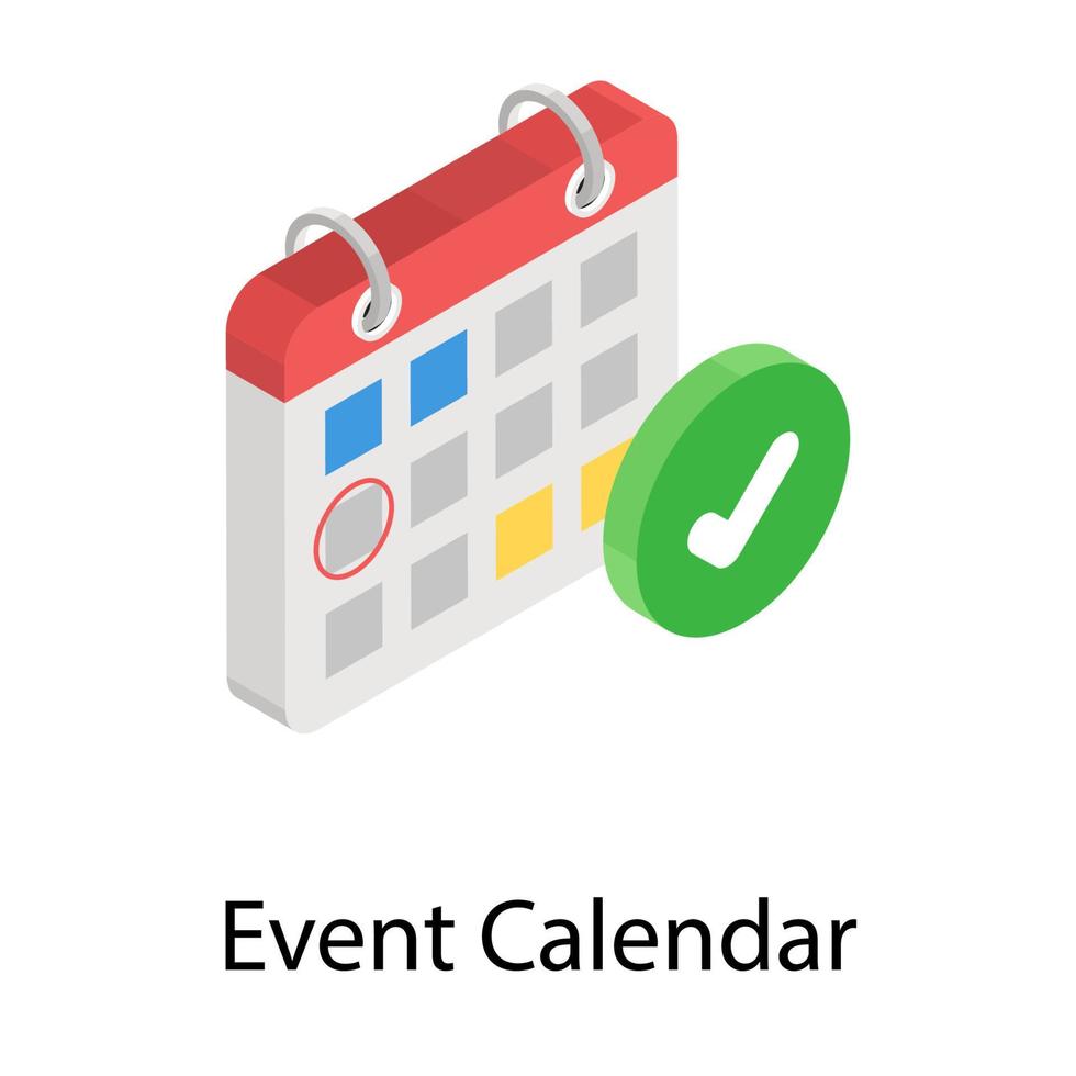 concepts de calendrier d'événements vecteur