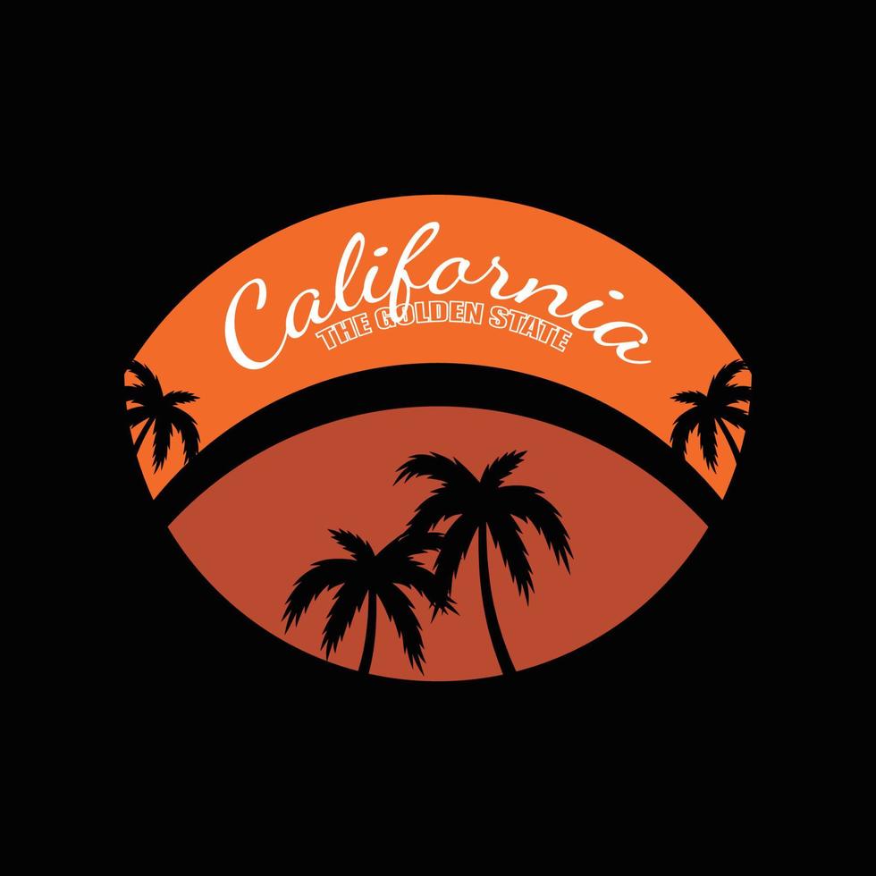 conception de t-shirt californien vecteur