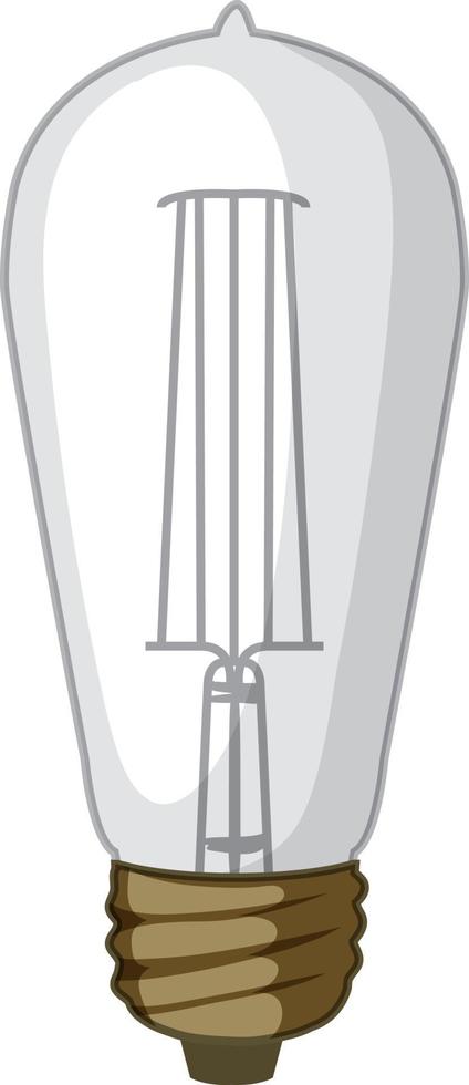 ampoule simple sur fond blanc vecteur