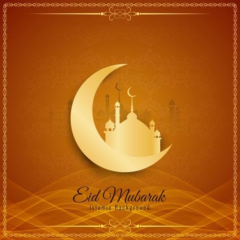Abstrait Eid Mubarak design fond religieux vecteur