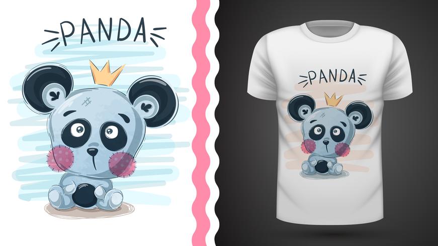 Panda mignon - idée pour imprimer vecteur